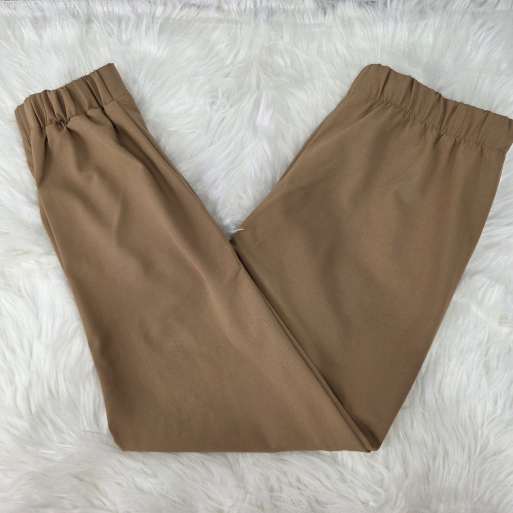 C By One Tan Elastic Waist Jogger Pants